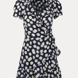 Realisation Par The Valentina Mini Wrap Dress in Daisy